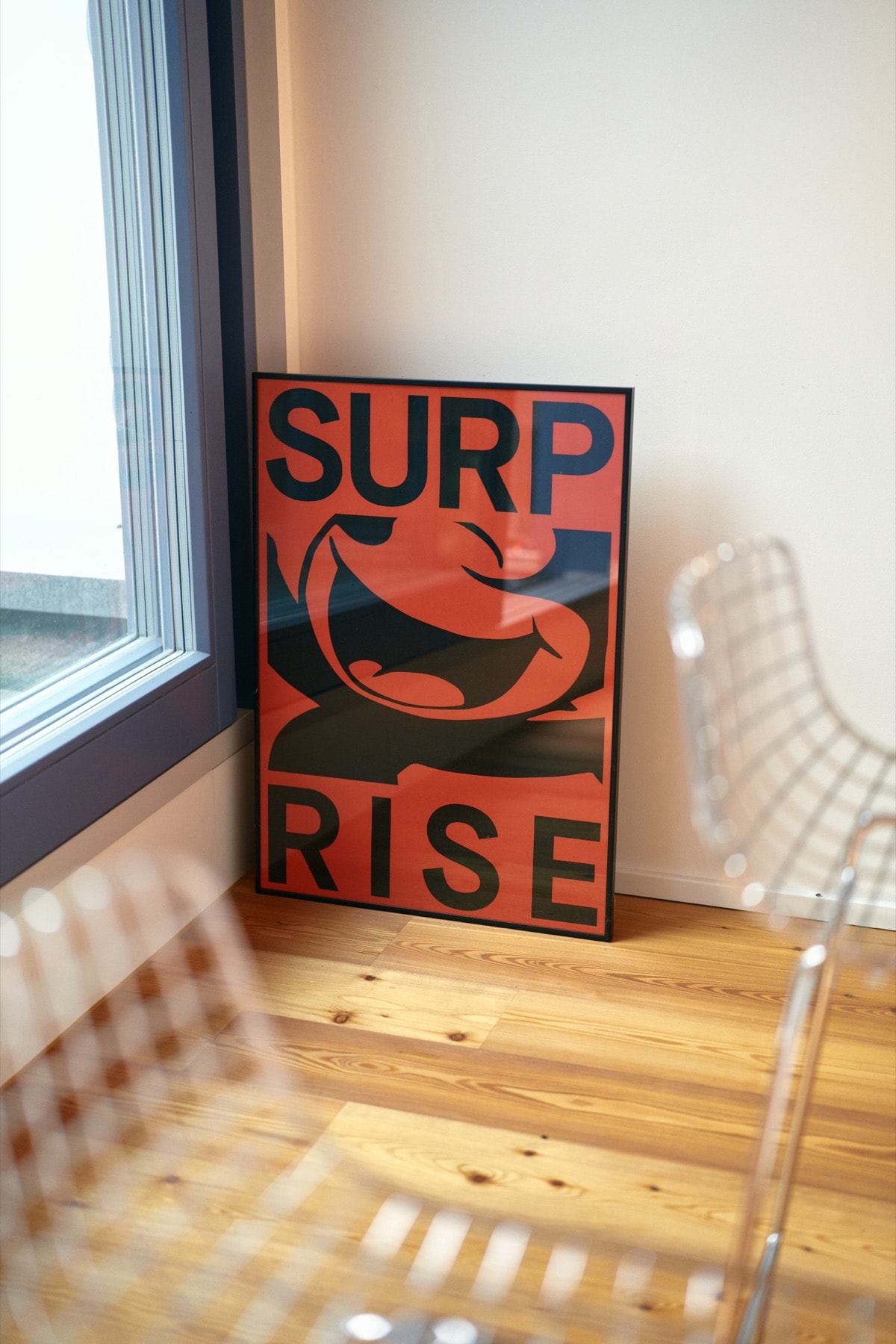 Surprise poster on the wall
