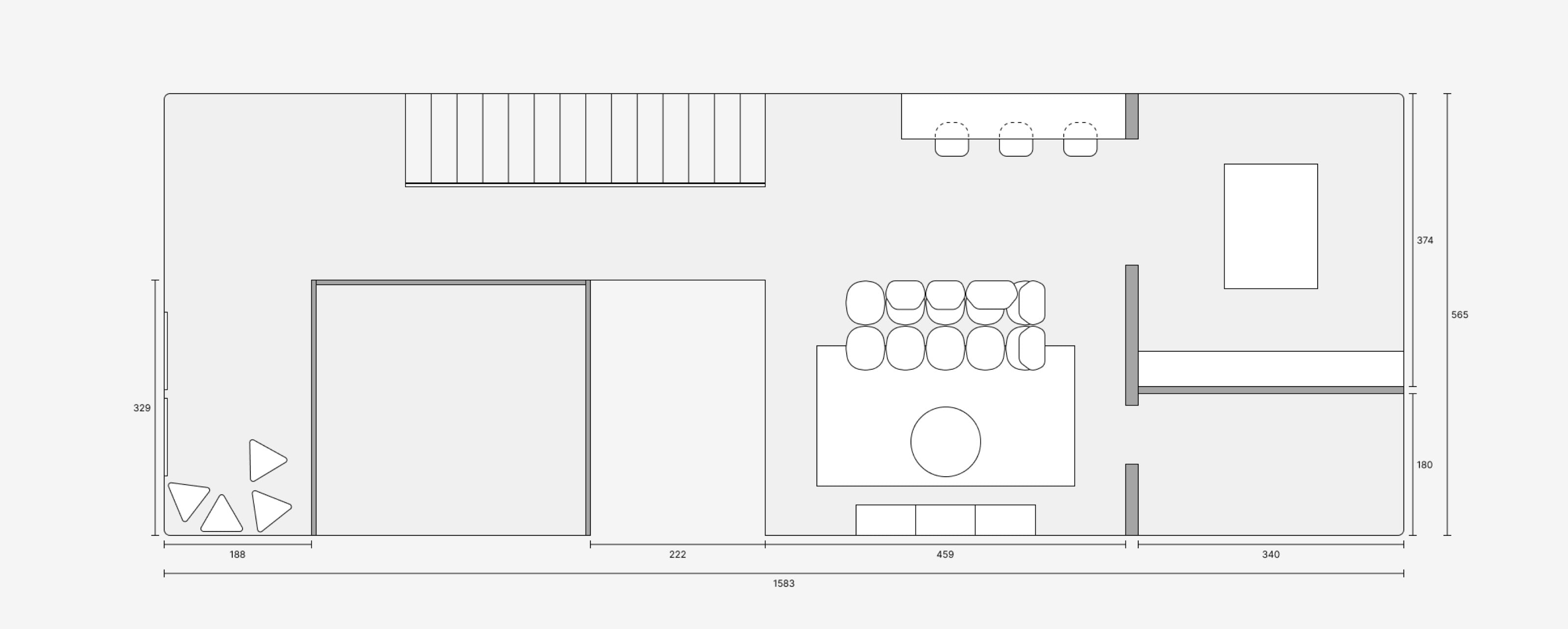 Obergeschoss, Planung